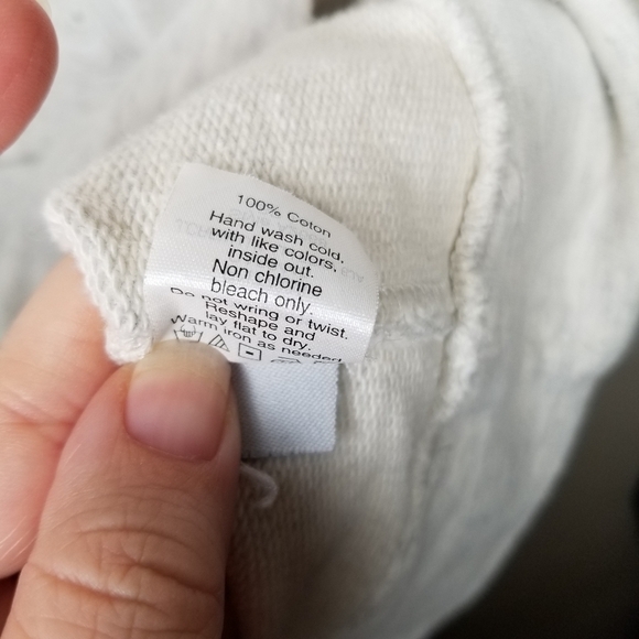 •SOLD• J. Crew cut out embroidered applique sweatshirt light heather gray S - Picture 6 of 6